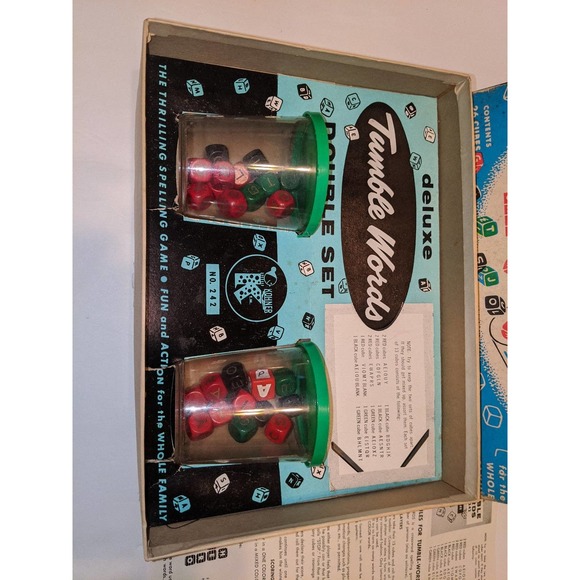 Vintage 1963 Tumble Words The Crossword Board Game Kohner Rare Complete - Picture 4 of 11